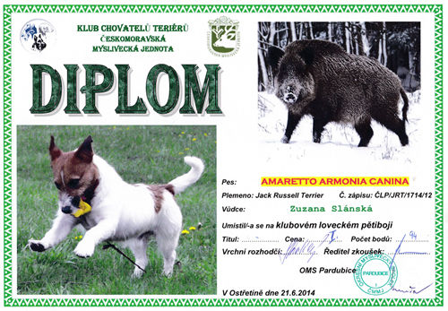 Club Hunting Pentathlon - Amaretto Armonia Canina