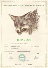 A diplom from the Trial in a fox hole - 3rd place